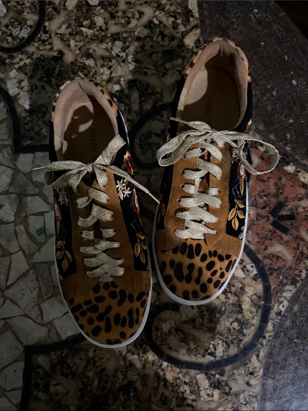 Johnny Was Leopard- Floral Sneakers 7.5